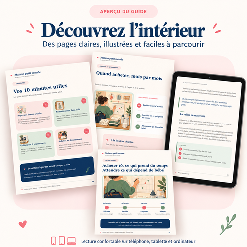 Aperçu des pages illustrées du guide Maison petit monde