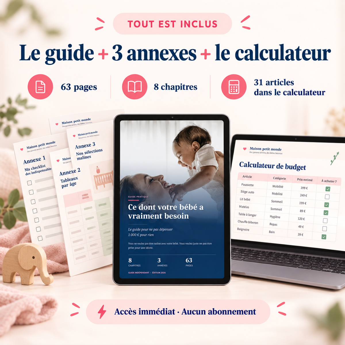 Guide, 3 annexes et calculateur de budget inclus